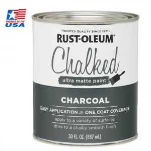 Rust Oleum Chalked Ultra Matte Paint - สีสร้างพื้นผิว vintage ชนิดทา 0.946 ลิตร - 285144 (Charcoal)