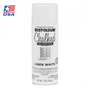 Rust Oleum Chalked Ultra Matte Paint - สีสร้างพื้นผิว vintage 302591 (Linen White)