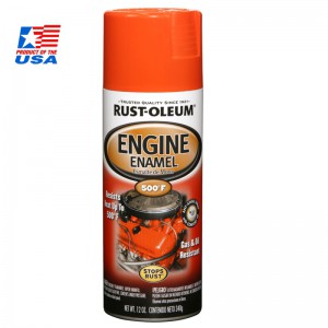 Rust Oleum Ceramic Engine สีสเปรย์ ทนความร้อน พ่นเครื่องยนต์ สีส้ม # 248941