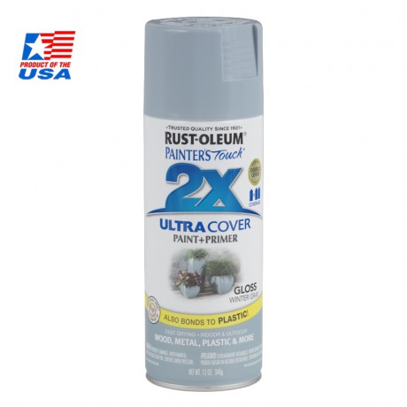 Rust Oleum 2X สีสเปรย์ กันสนิม - (สีเทาอ่อน) Winter Gray