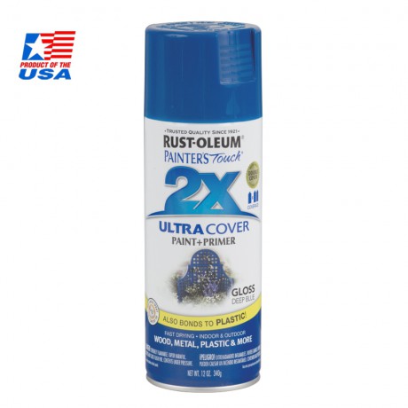 Rust Oleum 2X สีสเปรย์ กันสนิม - (สีน้ำเงินเข้ม) Deep Blue