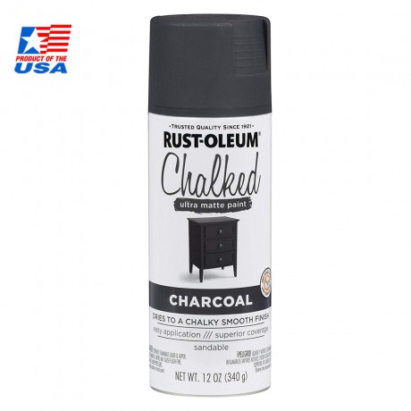 Rust Oleum Chalked Ultra Matte Paint - สีสร้างพื้นผิว vintage 302590 (Charcoal)