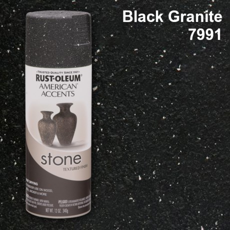 Rust Oleum สีสเปรย์ลายหิน-Stone Spray Paint  Black Granite