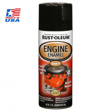 Rust Oleum Ceramic Engine สีสเปรย์ ทนความร้อน พ่นเครื่องยนต์ - สีดำเงา