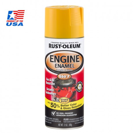 Rust Oleum Ceramic Engine  สีสเปรย์ ทนความร้อน พ่นเครื่องยนต์ - เหลือง