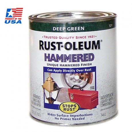 Rust Oleum Hammered Paint - สีลายฆ้อนชนิดทา (0.236 ลิตร) Deep Green 7211