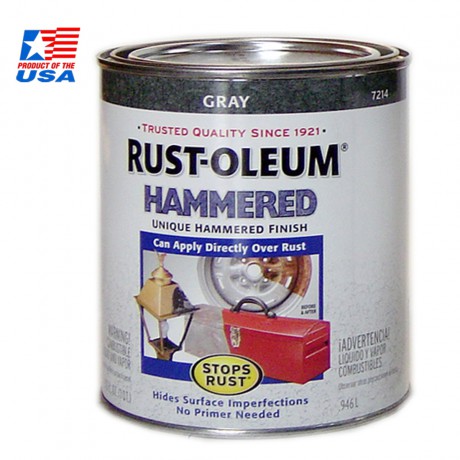 Rust Oleum Hammered Paint - สีลายฆ้อน (ชนิดทา) (0.236 ลิตร) Gray 