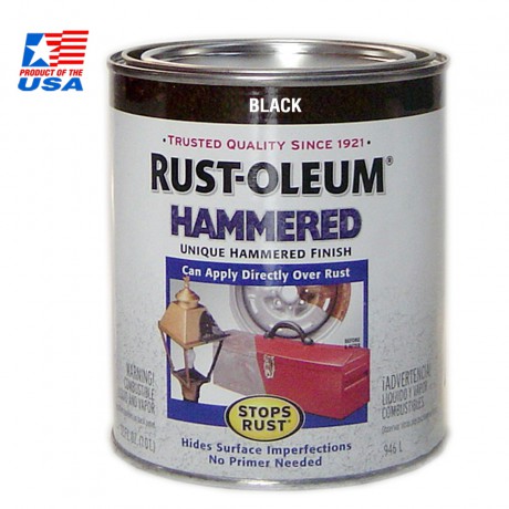 Rust Oleum Hammered Paint - สีลายฆ้อน (ชนิดทา) (0.946 ลิตร) Black