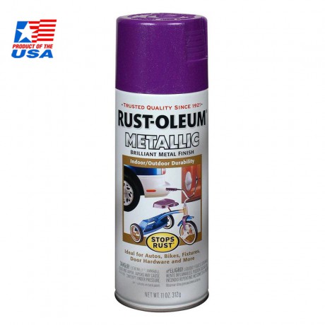 Rust Oleum Metallic Spray - Rust Protection สีสเปรย์ กันสนิม เมทัลลิค Deep Purple