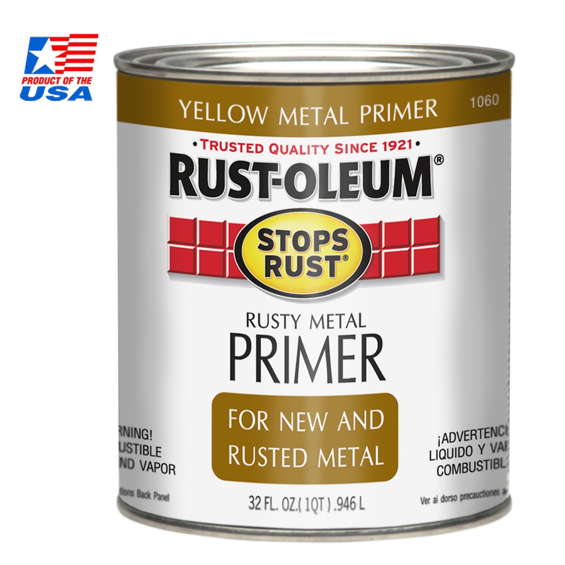 Rust Oleum 1060 Yellow Primer - สีรองพื้นเหลืองชนิดทนทานพิเศษ (0.946 ลิตร)