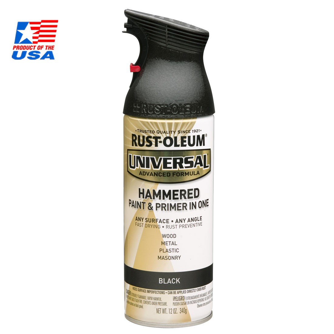 Rust Oleum Universal Spray Hammered - สเปรย์ ลายฆ้อน พรีเมี่ยม  Met. Black