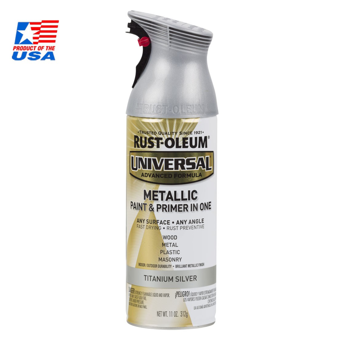 Rust Oleum Universal Spray Metallic - สเปรย์ เมทัลลิค พรีเมี่ยม Titanium Silver