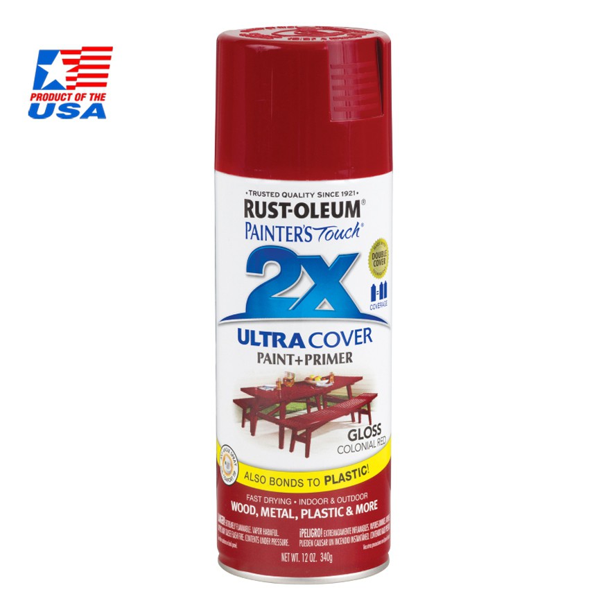 Rust Oleum 2X สีสเปรย์ กันสนิม - (สีแดงเข้ม) Colonial Red