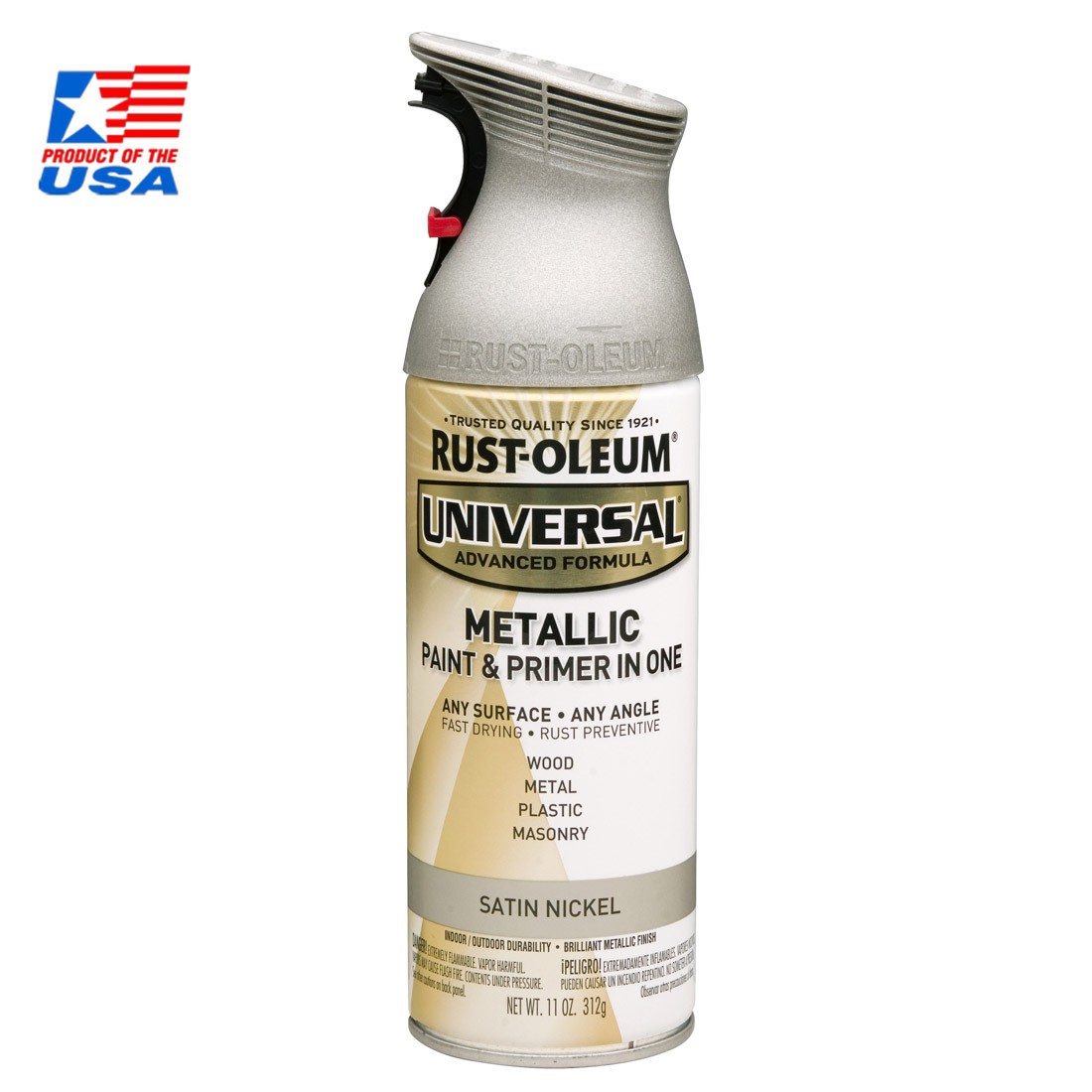 Rust Oleum Universal Spray Metallic - สเปรย์ เมทัลลิค พรีเมี่ยม Satin Nickel