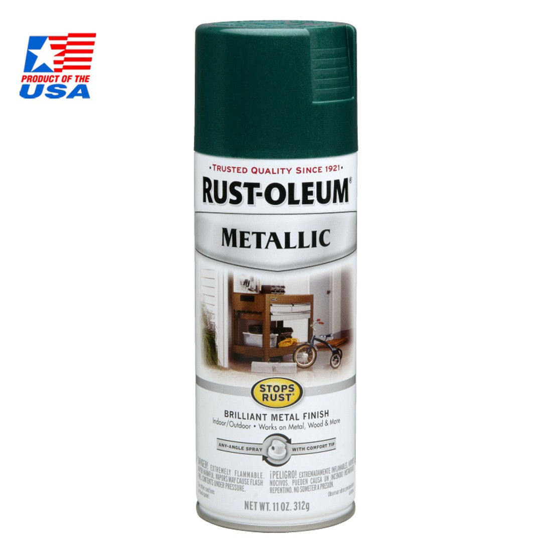 Rust Oleum Metallic Spray - Rust Protection สีสเปรย์ กันสนิม เมทัลลิค Racing Green